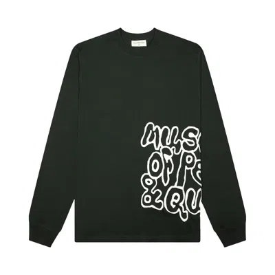 Pre-owned Museum Of Peace And Quiet Museum Of Peace & Quiet Graffiti Long-sleeve T-shirt 'forest' | Green | Men's Size S