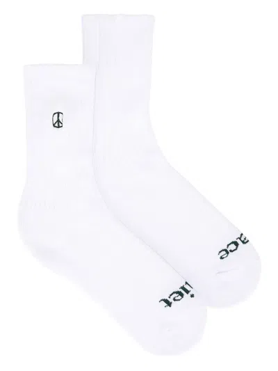 Museum Of Peace And Quiet Icon Socks In 白色