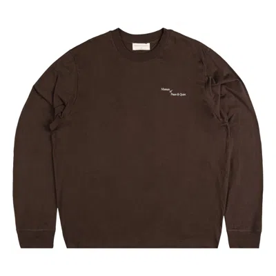 Pre-owned Museum Of Peace And Quiet Museum Of Peace & Quiet Italic Long-sleeve Shirt 'brown' | Men's Size S