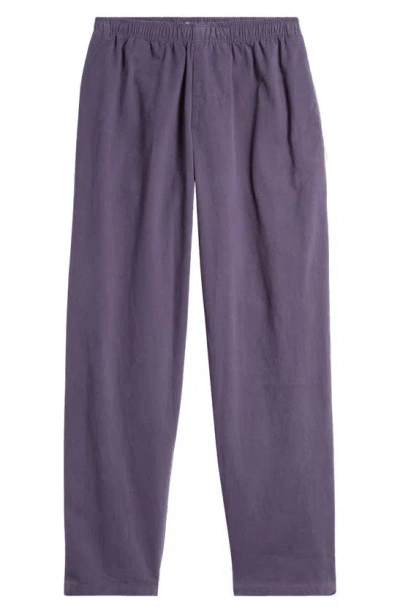 Museum Of Peace And Quiet Leisure Cotton Twill Pants In Navy