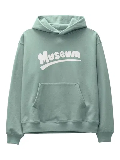 Museum Of Peace And Quiet Logo印花棉连帽衫 In 绿色