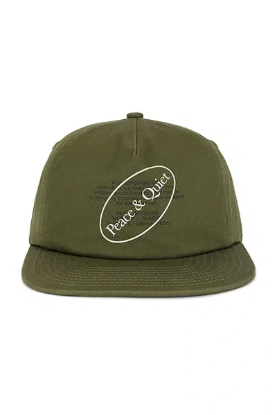 Museum Of Peace And Quiet Museum Hours 5 Panel Hat In Olive
