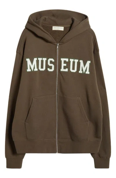 Museum Of Peace And Quiet Museum Of Peace & Quiet Museum Zip Hoodie In Coffee