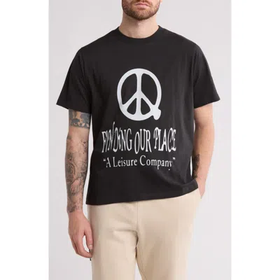Museum Of Peace And Quiet Museum Of Peace & Quiet Our Place Cotton Graphic T-shirt In Black