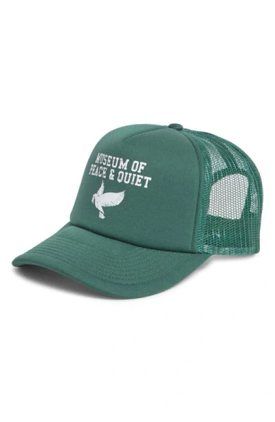 Museum Of Peace And Quiet P.e. Trucker Hat In Forest