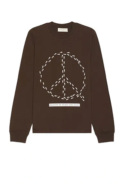 Museum Of Peace And Quiet Peaceful Path Long Sleeve Shirt In Brown