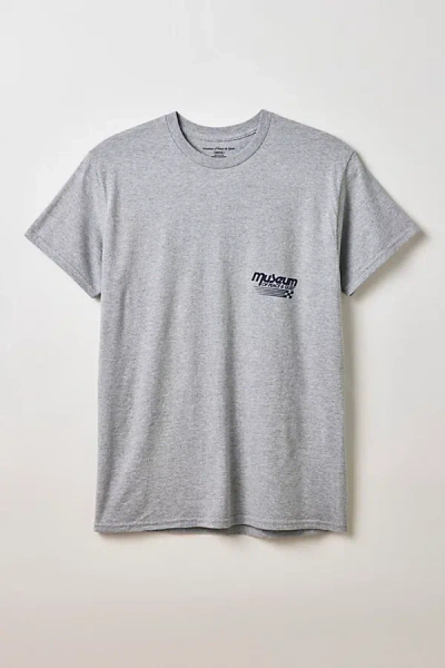 Museum Of Peace And Quiet Museum Of Peace & Quiet Racing Flag Graphic Tee In Heather, Men's At Urban Outfitters In Gray