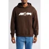 Museum Of Peace And Quiet Museum Of Peace & Quiet Recycle Logo Graphic Cotton Hoodie In Brown
