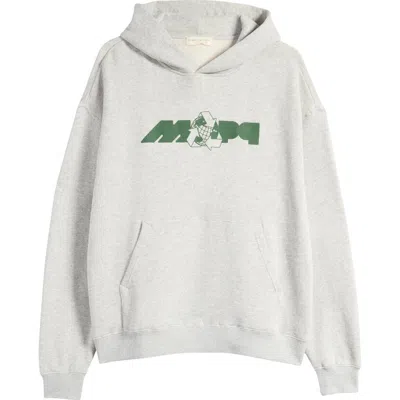 Museum Of Peace And Quiet Museum Of Peace & Quiet Recycle Logo Graphic Cotton Hoodie In Heather Grey