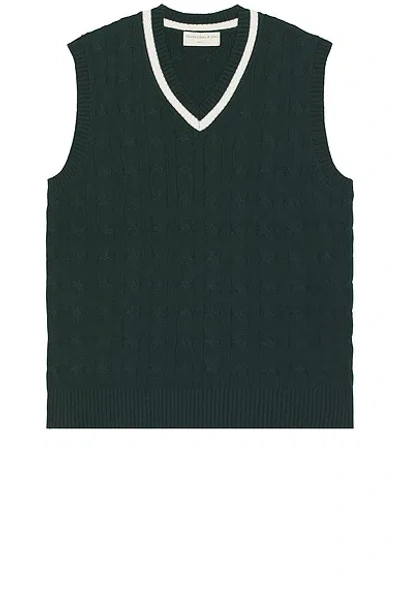 Museum Of Peace And Quiet School House Knit Vest In Forest