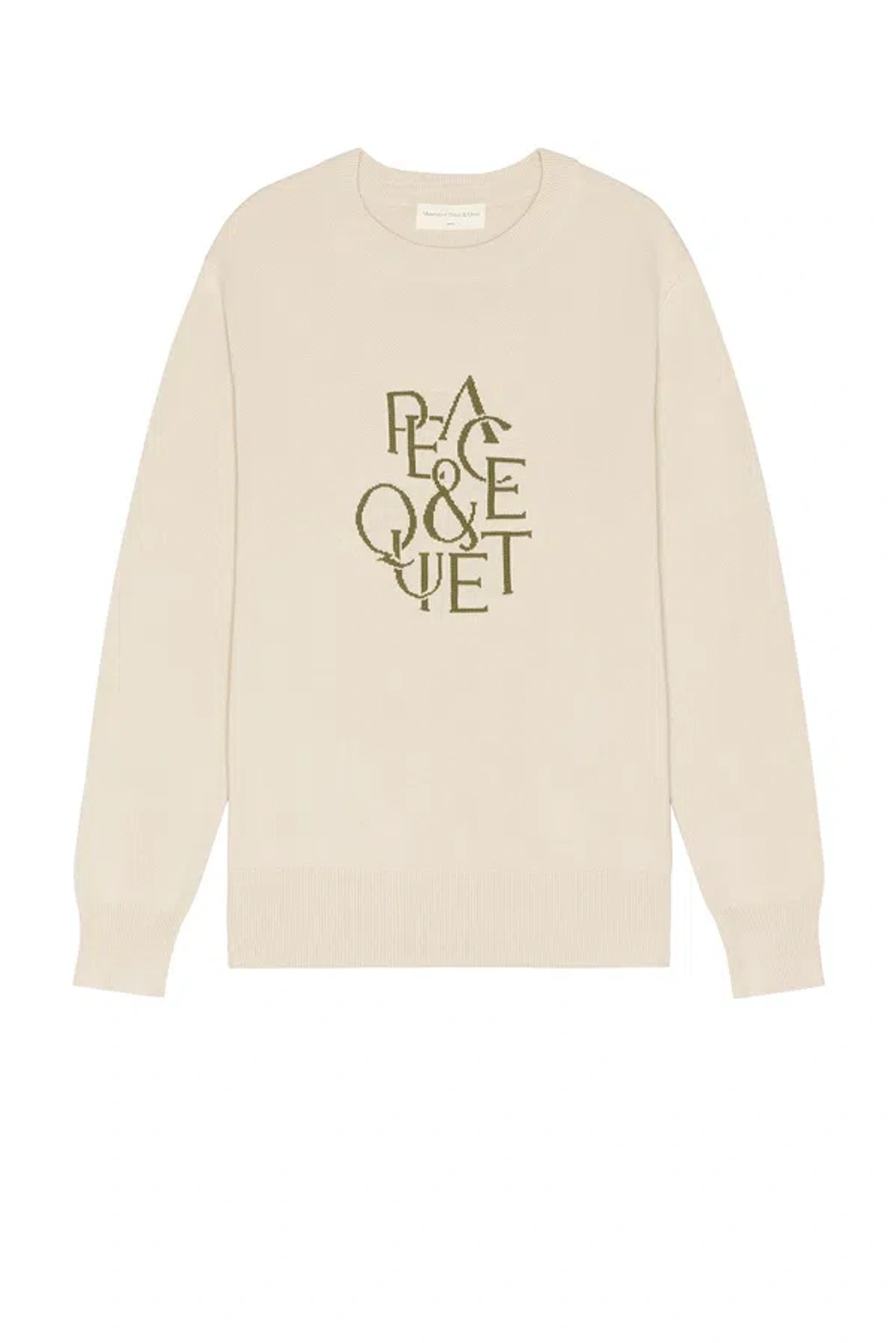 Museum Of Peace And Quiet Serif Jacquard Sweater In Bone | ModeSens