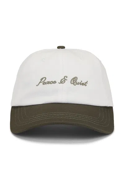 Museum Of Peace And Quiet Signature 2 Tone Dad Hat In Olive