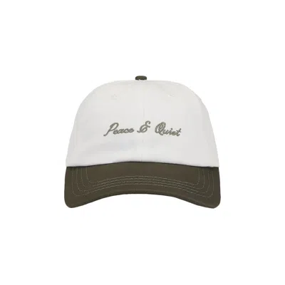 Pre-owned Museum Of Peace And Quiet Museum Of Peace & Quiet Signature 2 Tone Dad Hat 'olive' | Green | Men's Size Onesize