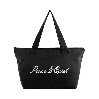 Pre-owned Museum Of Peace And Quiet Museum Of Peace & Quiet Signature Zip Tote Bag 'black' | Men's Size Onesize
