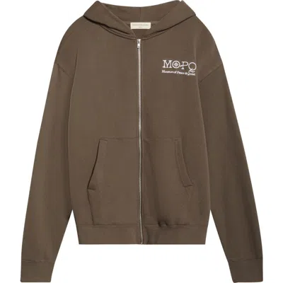Museum Of Peace And Quiet Museum Of Peace & Quiet Southwest Cotton Fleece Zip Hoodie In Brown