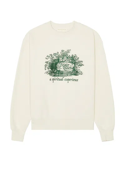 Museum Of Peace And Quiet Spiritual Experience Crewneck Sweatshirt In Bone