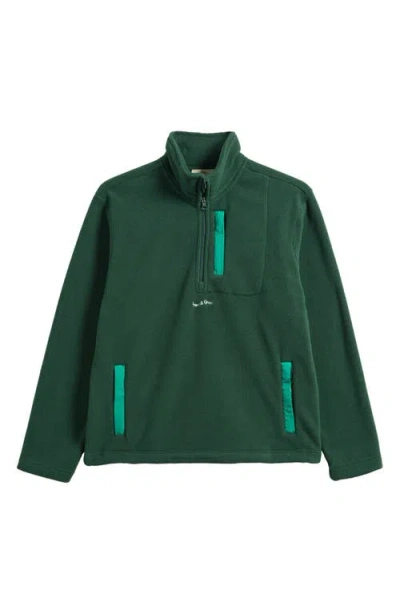 Museum Of Peace And Quiet Museum Of Peace & Quiet Summit Polar Fleece Quarter Zip Pullover In Green