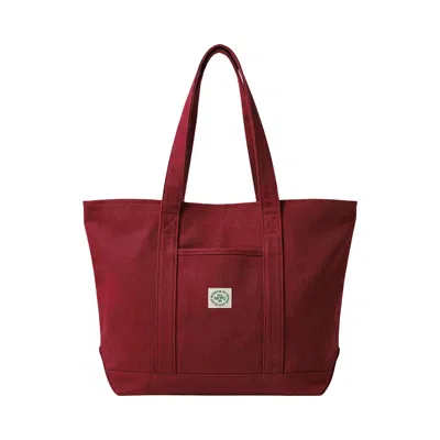 Pre-owned Museum Of Peace And Quiet Museum Of Peace & Quiet Utility Canvas Boat Tote 'burgundy' | Red | Men's Size Onesize
