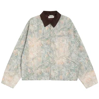 Pre-owned Museum Of Peace And Quiet Museum Of Peace & Quiet Utility Canvas Work Jacket 'camouflage' | Green | Men's Size M