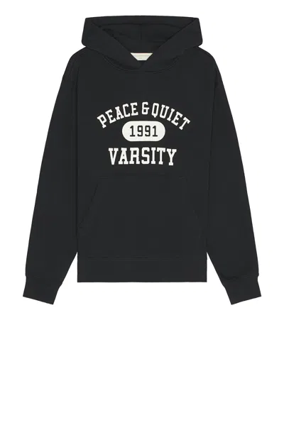 Museum Of Peace And Quiet Varsity Hoodie In Black