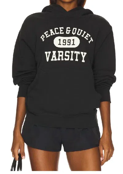 Museum Of Peace And Quiet Varsity Hoodie In Black