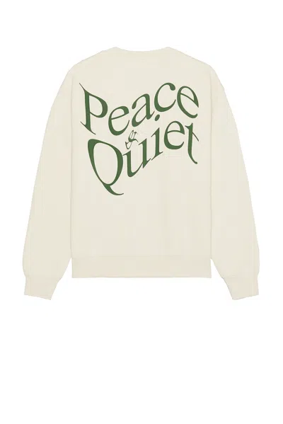 Museum Of Peace And Quiet Warped Crewneck In Bone