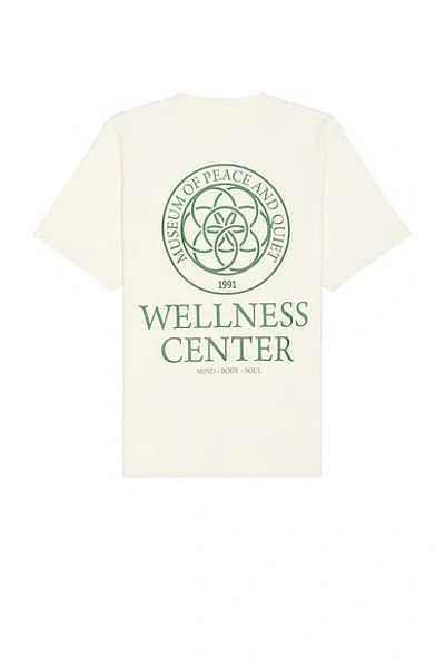 Museum Of Peace And Quiet Wellness Center T-shirt In Bone