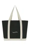 Museum Of Peace And Quiet Women's Classic Wordmark Boat Tote Bag In Black/natural In Multi