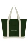 Museum Of Peace And Quiet Women's Classic Wordmark Boat Tote Bag In Forest In Green
