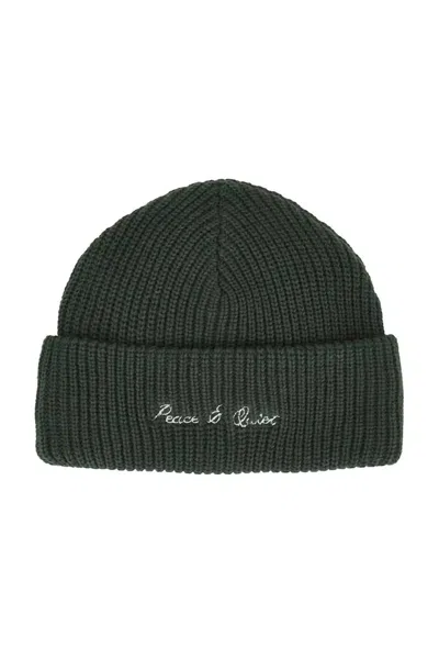 Museum Of Peace And Quiet Women's Signature Rib Knit Beanie In Forest In Green