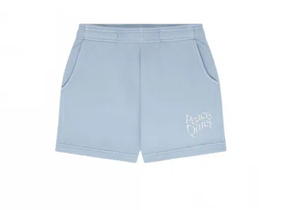 Museum Of Peace And Quiet Women's Warped Printed Logo Sweatshorts In Baby Blue