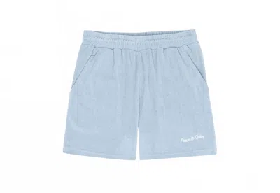 Museum Of Peace And Quiet Women's Warped Terry Cloth Sweatshorts In Blue
