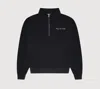 Museum Of Peace And Quiet Women's Wordmark Quarter Zip Up Hoodie In Black In Black