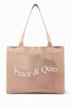 Museum Of Peace And Quiet Women's Wordmark Tote In Taupe In Gray