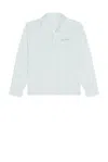 Museum Of Peace And Quiet Wordmark Button Up Shirt In Blue