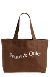 MUSEUM OF PEACE AND QUIET WORDMARK CANVAS TOTE