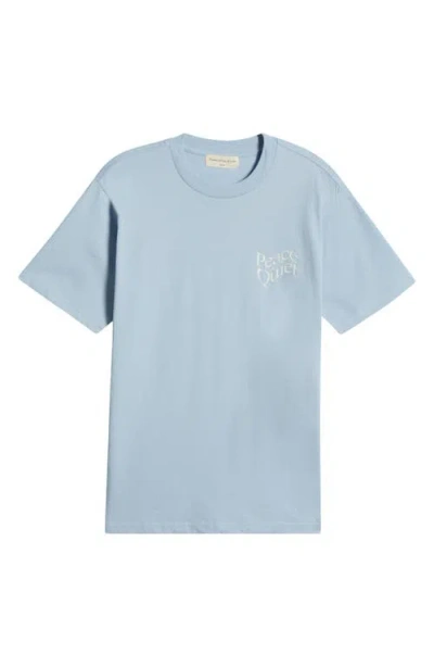 Museum Of Peace And Quiet Museum Of Peace & Quiet Wordmark Cotton Graphic T-shirt In Blue