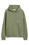 Museum Of Peace And Quiet Museum Of Peace & Quiet Wordmark Cotton Hoodie In Olive