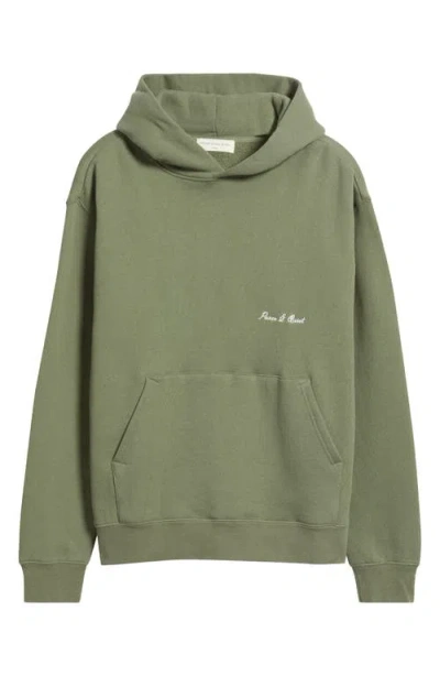 Museum Of Peace And Quiet Museum Of Peace & Quiet Wordmark Cotton Hoodie In Olive