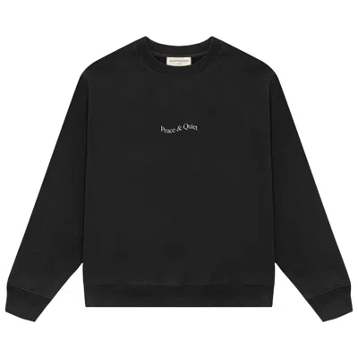 Pre-owned Museum Of Peace And Quiet Museum Of Peace & Quiet Wordmark Crewneck 'black' | Men's Size Xs