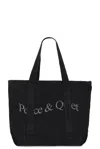Museum Of Peace And Quiet Wordmark Denim Boat Tote In Black Wash