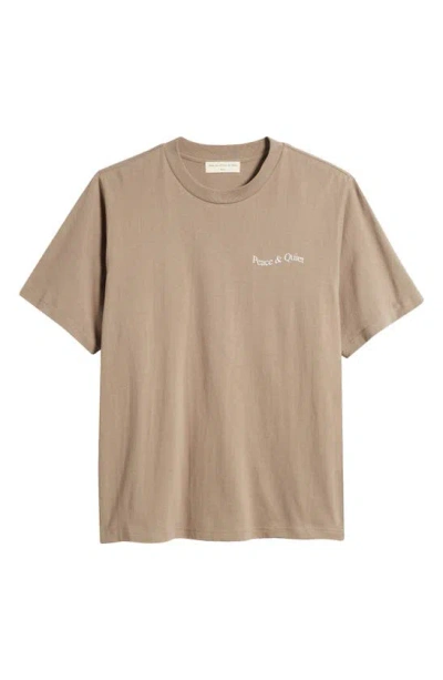 Museum Of Peace And Quiet Wordmark Graphic T-shirt In Clay