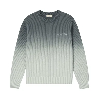Pre-owned Museum Of Peace And Quiet Museum Of Peace & Quiet Wordmark Knit Sweater 'slate' | Grey | Men's Size Xl In Gray