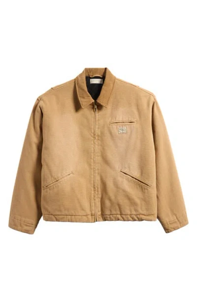 MUSEUM OF PEACE AND QUIET MUSEUM OF PEACE & QUIET WORDMARK OVERSIZE COTTON CANVAS WORK JACKET 