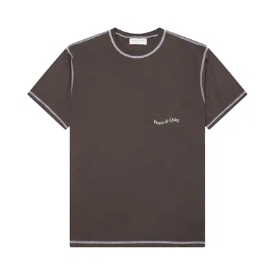 Pre-owned Museum Of Peace And Quiet Museum Of Peace & Quiet Wordmark Reverse Stitched T-shirt 'brown' | Men's Size Xl