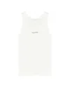 Museum Of Peace And Quiet Wordmark Ribbed Tank Top In White