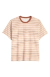 MUSEUM OF PEACE AND QUIET MUSEUM OF PEACE & QUIET WORDMARK STRIPE COTTON T-SHIRT