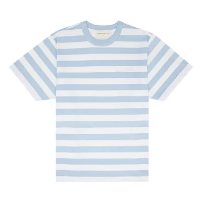 Pre-owned Museum Of Peace And Quiet Museum Of Peace & Quiet Wordmark Striped T-shirt 'baby Blue' | Men's Size M