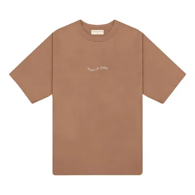 Pre-owned Museum Of Peace And Quiet Museum Of Peace & Quiet Wordmark T-shirt 'adobe' | Brown | Men's Size M