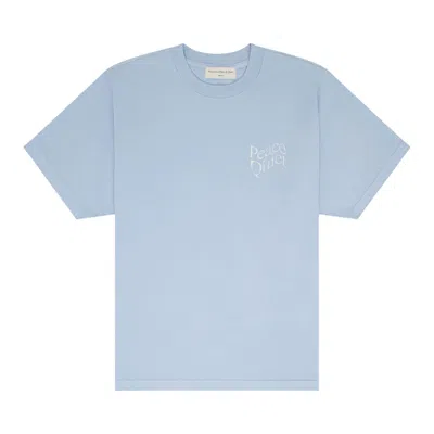 Pre-owned Museum Of Peace And Quiet Museum Of Peace & Quiet Wordmark T-shirt 'baby Blue' | Men's Size L